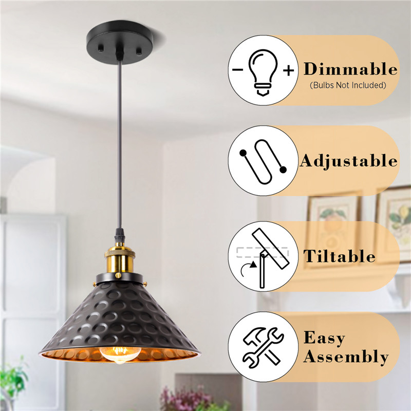 Home Cinema Glasses - Industrial Vintage Pendant Light Loft Black