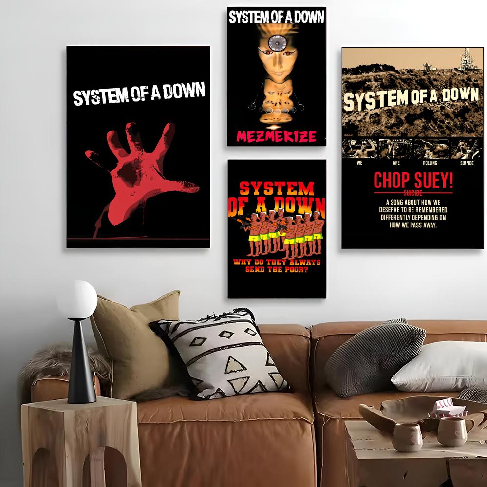Home Cinema Wall Art - Heavy Metal Band System Of A