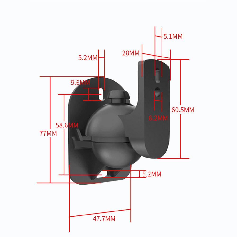 Home Cinema Sound System - 1Pair Speaker Holder Wall Mount for