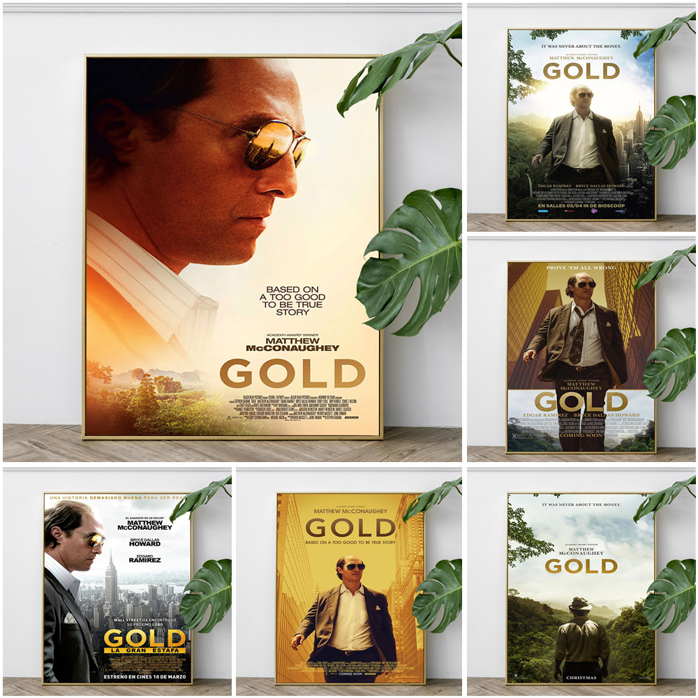 Home Cinema Wall Art - Gold Survival Thriller Film Poster Movie