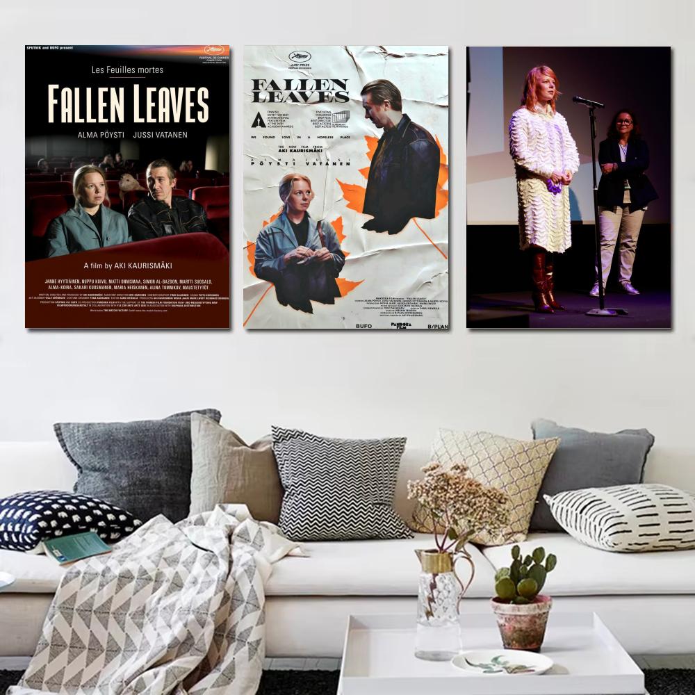 Home Cinema Wall Art - F-Fallen Leaves nordic cinema Poster Modern
