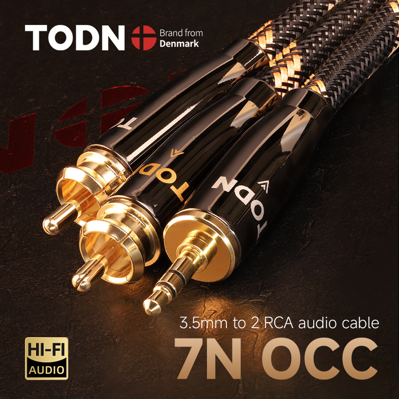 Home Cinema Ampli - TODN RCA Cable HiFi Stereo 3.5mm