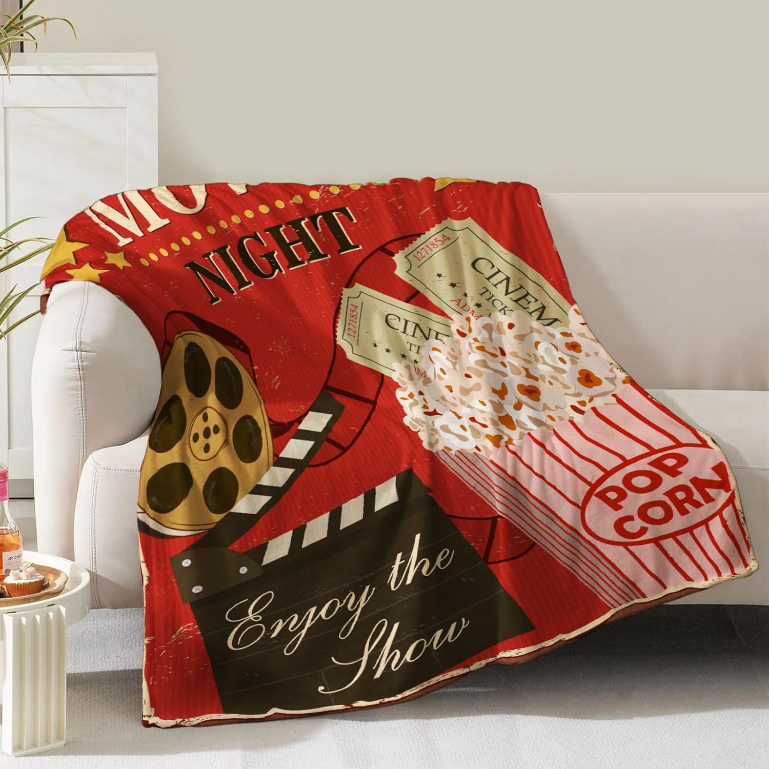 Home Cinema Kids - Film Reel Print Movie Theme Blanket