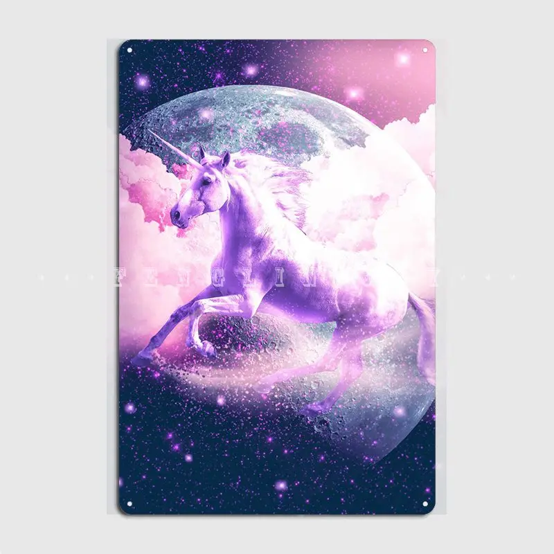 Home Cinema Galaxy - Space Galaxy Unicorn Metal Plaque Poster