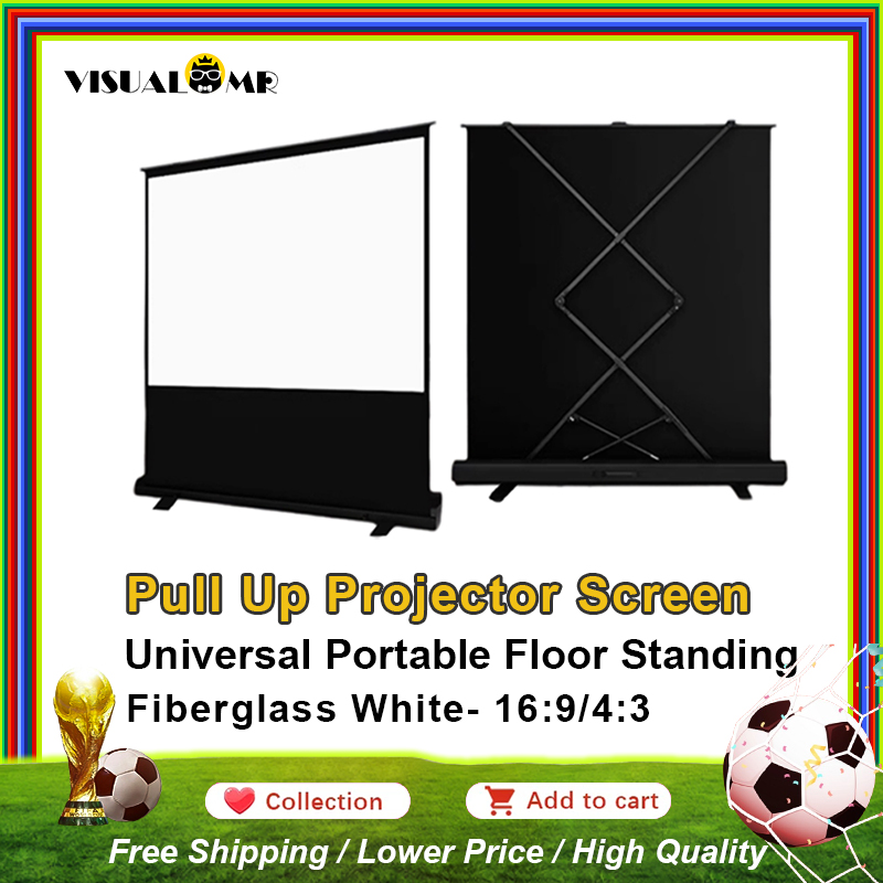 Home Cinema Outdoor - Portable Projector Screen Pull Up 60-120inch