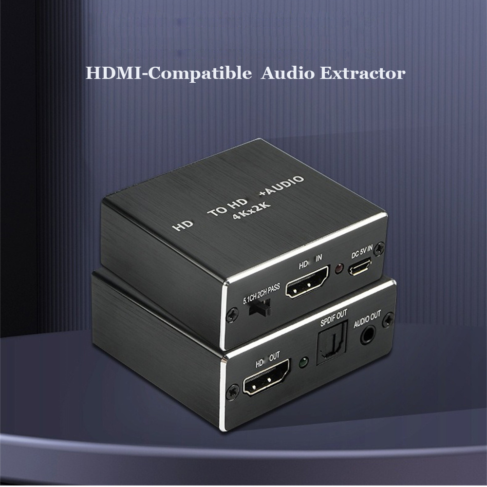 Home Cinema Ampli - HDMI-Compatible Audio Extractor 3.5mm 4k X
