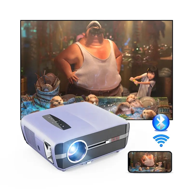 Home Cinema Sound System - Portable 4K Digital Projector With Sound