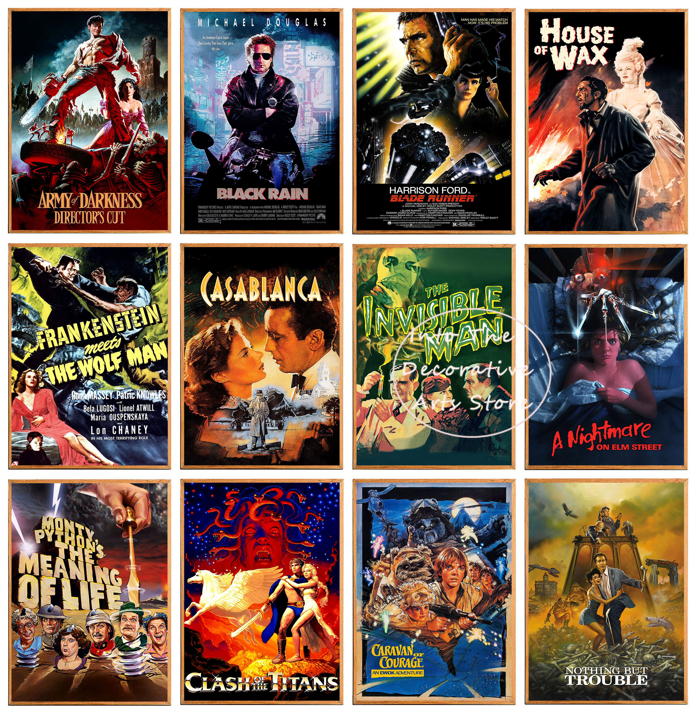 Home Cinema Wall Art - Casablanca Classics Movie Character 80s Retro