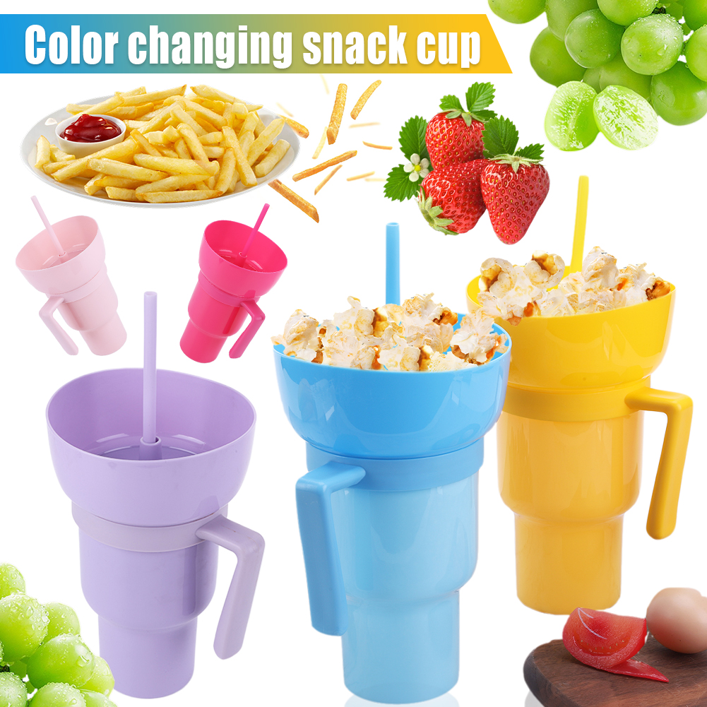 1000ML 2 In 1 Snack Cups with  - Home Cinema Kids ulasan dan harga