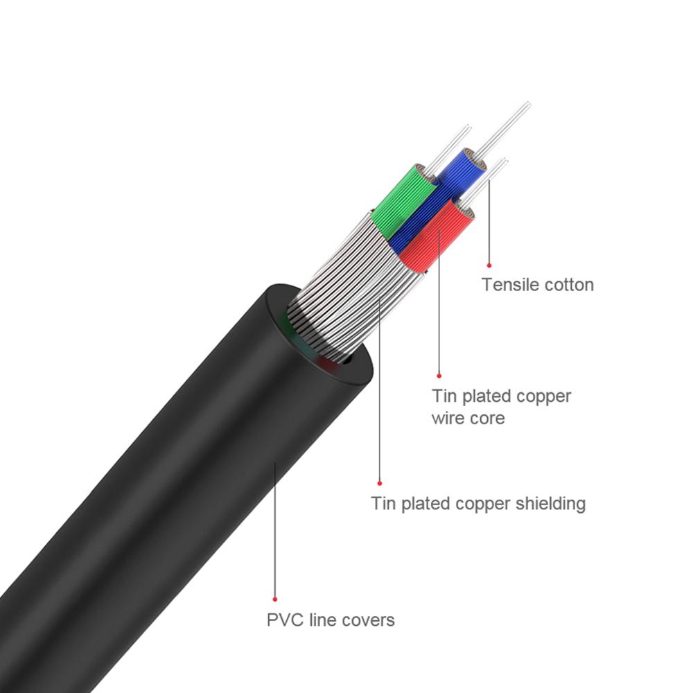 QGeeM RCA Cable 2RCA to 3.5 Au - Home Cinema Ampli ulasan dan harga