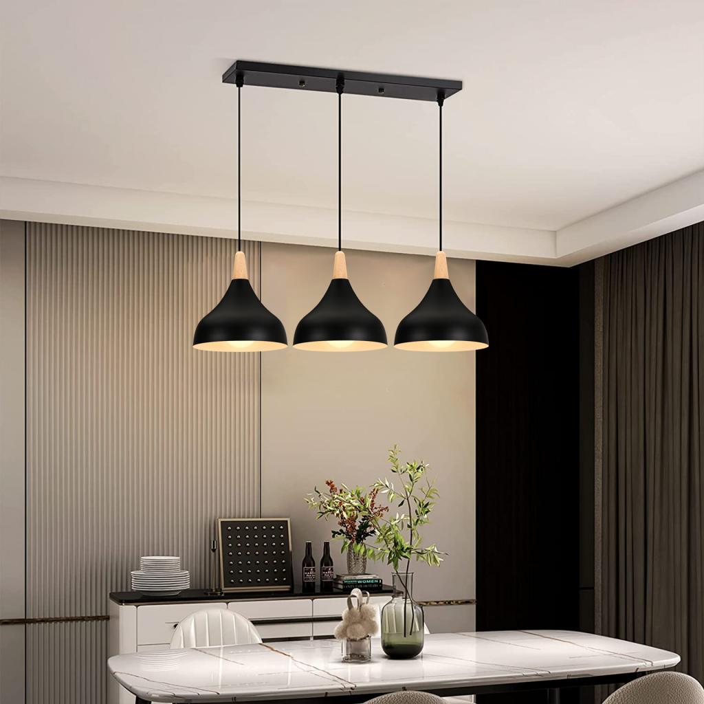 Nordic Wood LED Pendant Lights - Home Cinema Glasses ulasan dan harga