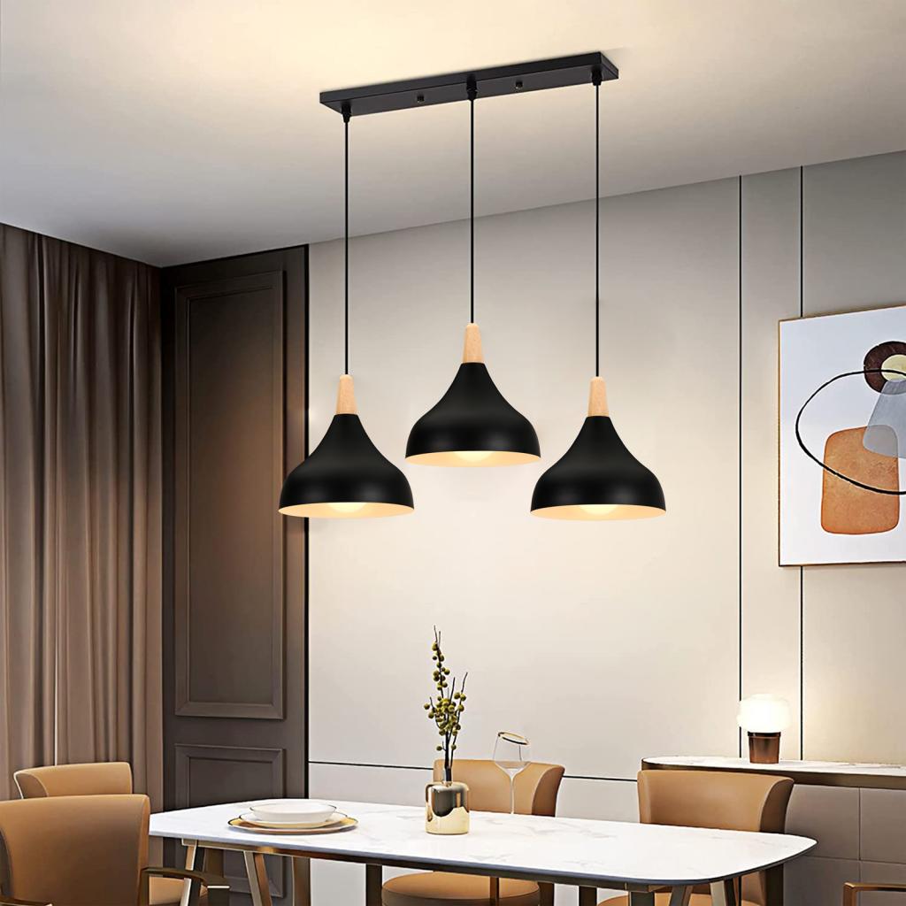 Nordic Wood LED Pendant Lights - Home Cinema Glasses ulasan dan harga