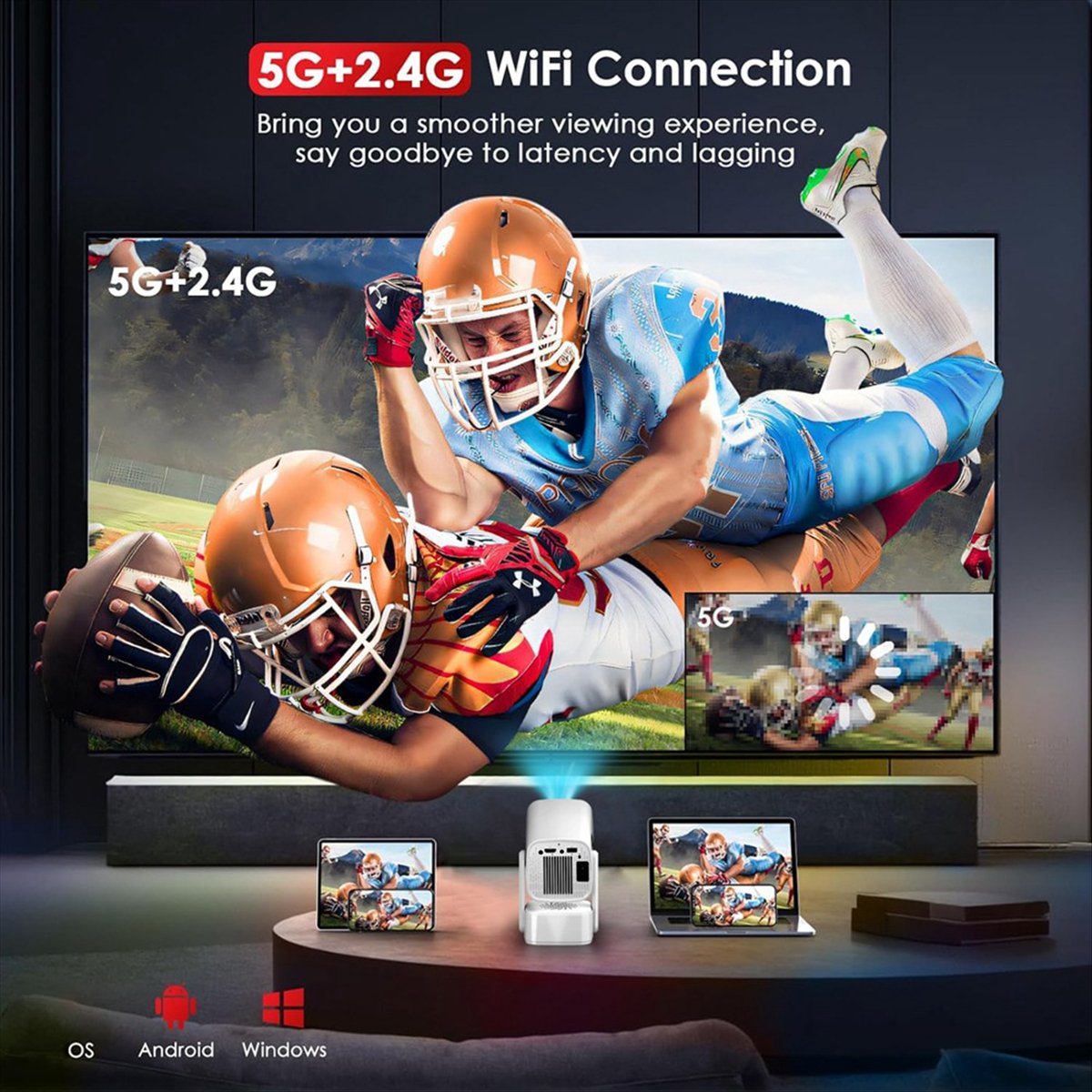 Top Y7S Mini Smart Projector 4 - Home Cinema Outdoor ulasan dan harga