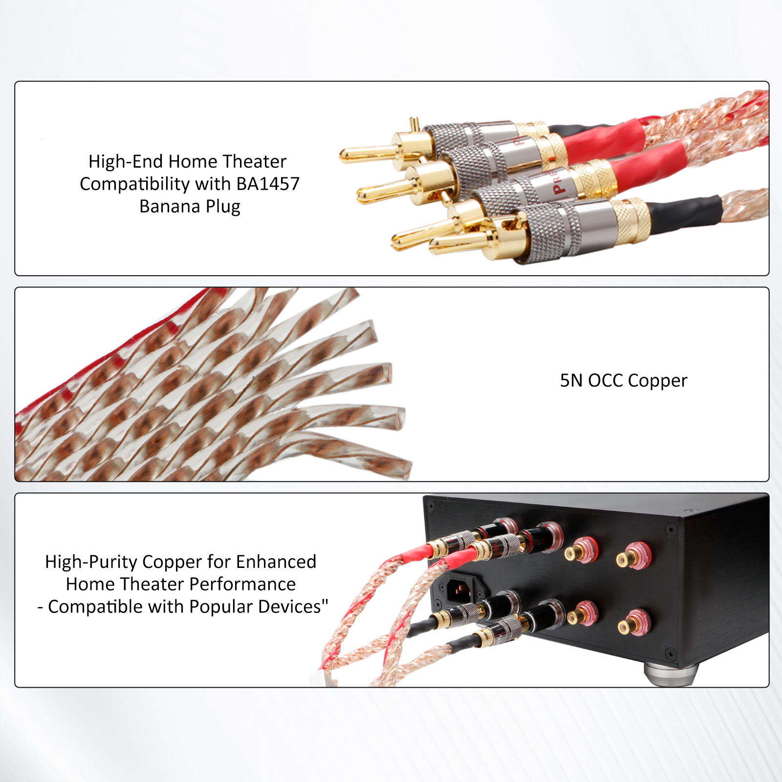 Hifi Flat Speaker Cable 5N OCC - Home Cinema Dvd ulasan dan harga