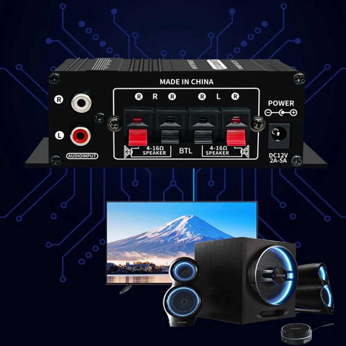 -270 HIFI Amplifier 2.0 Channe - Home Cinema Sound System ulasan dan harga