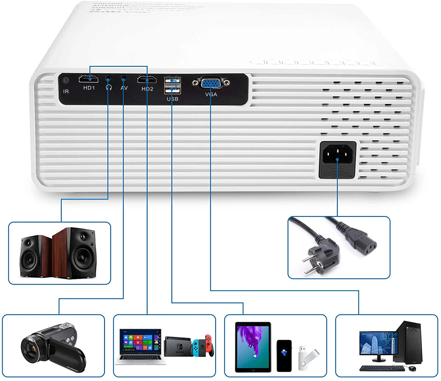 New Design Projector Beamer 10 - Home Cinema Kids ulasan dan harga