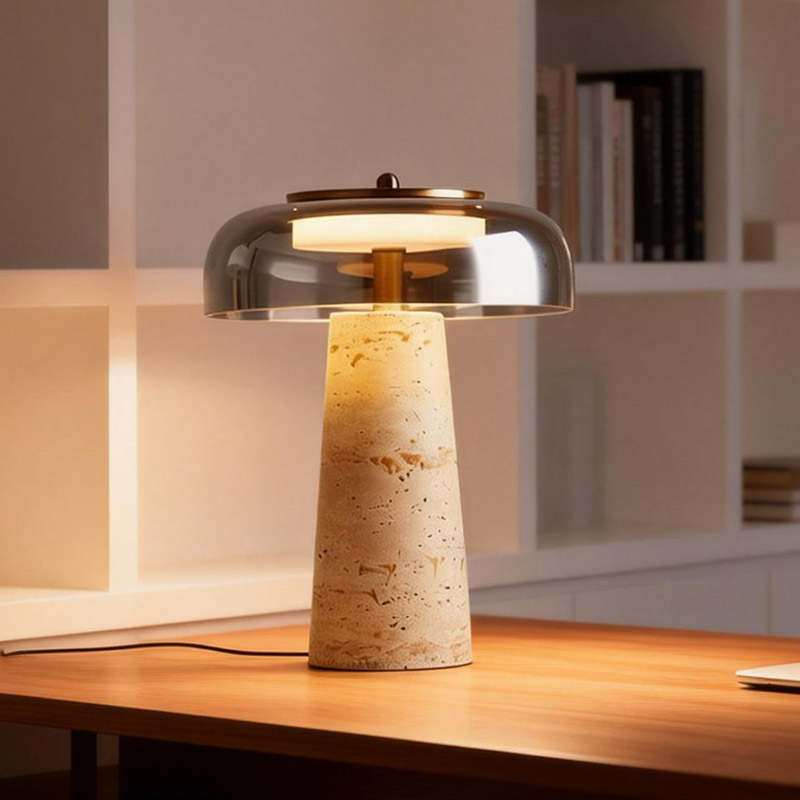 Designer Stone Base Table Lamp - Home Cinema Glasses ulasan dan harga
