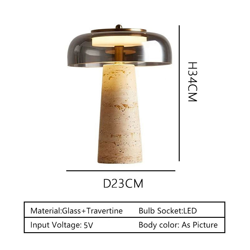 Designer Stone Base Table Lamp - Home Cinema Glasses ulasan dan harga