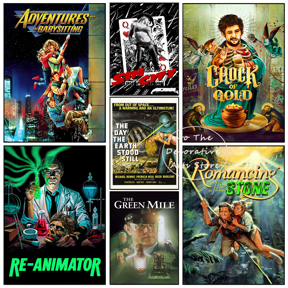 Classic Action Movie Retro Pos - Home Cinema Wall Art ulasan dan harga