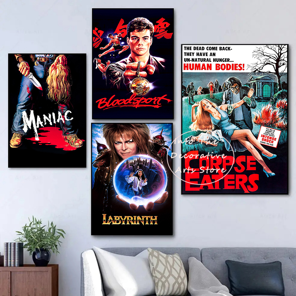 Classic Action Movie Retro Pos - Home Cinema Wall Art ulasan dan harga