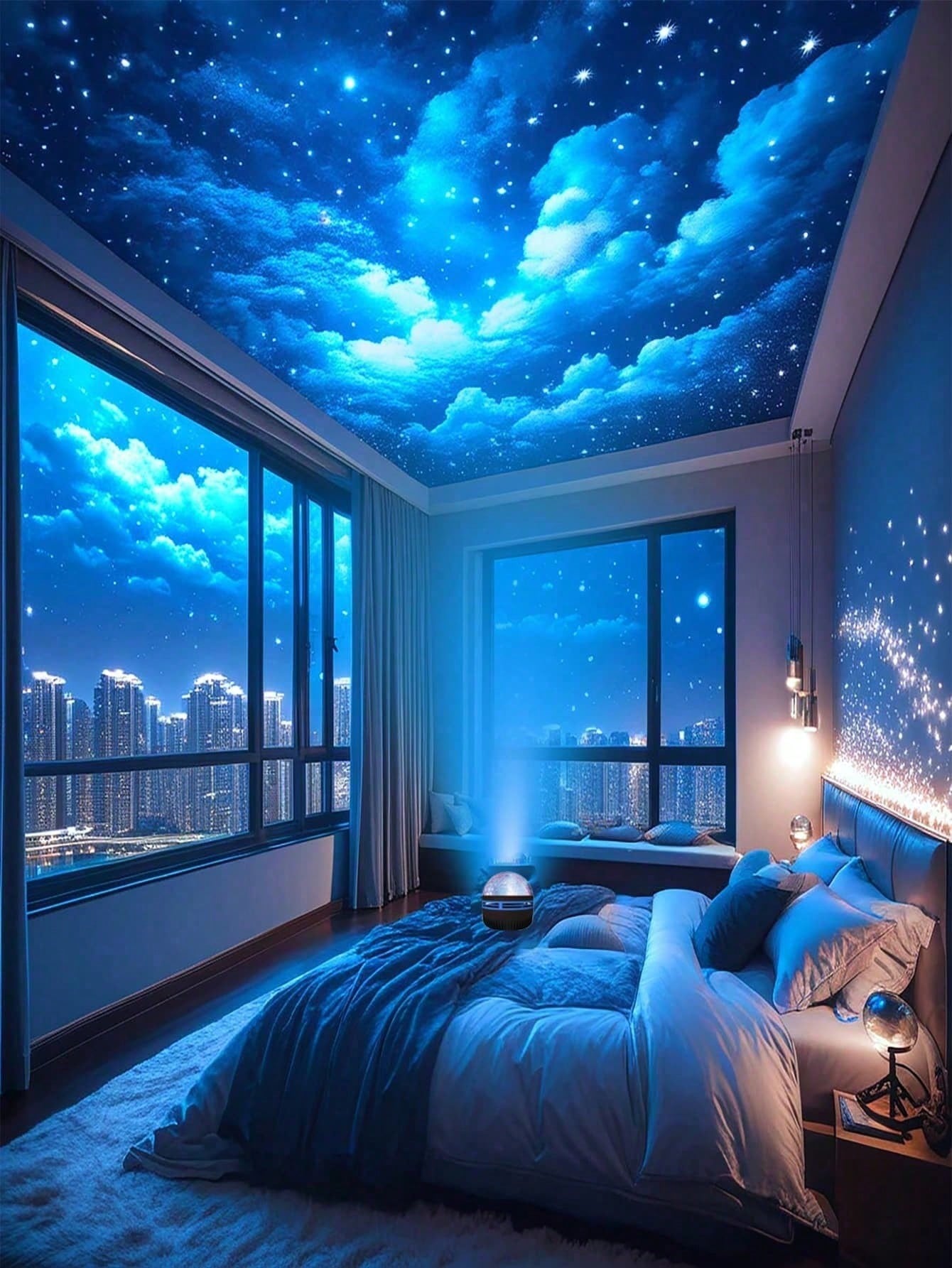 1pc LED Northern Lights Aurora - Home Cinema Galaxy ulasan dan harga
