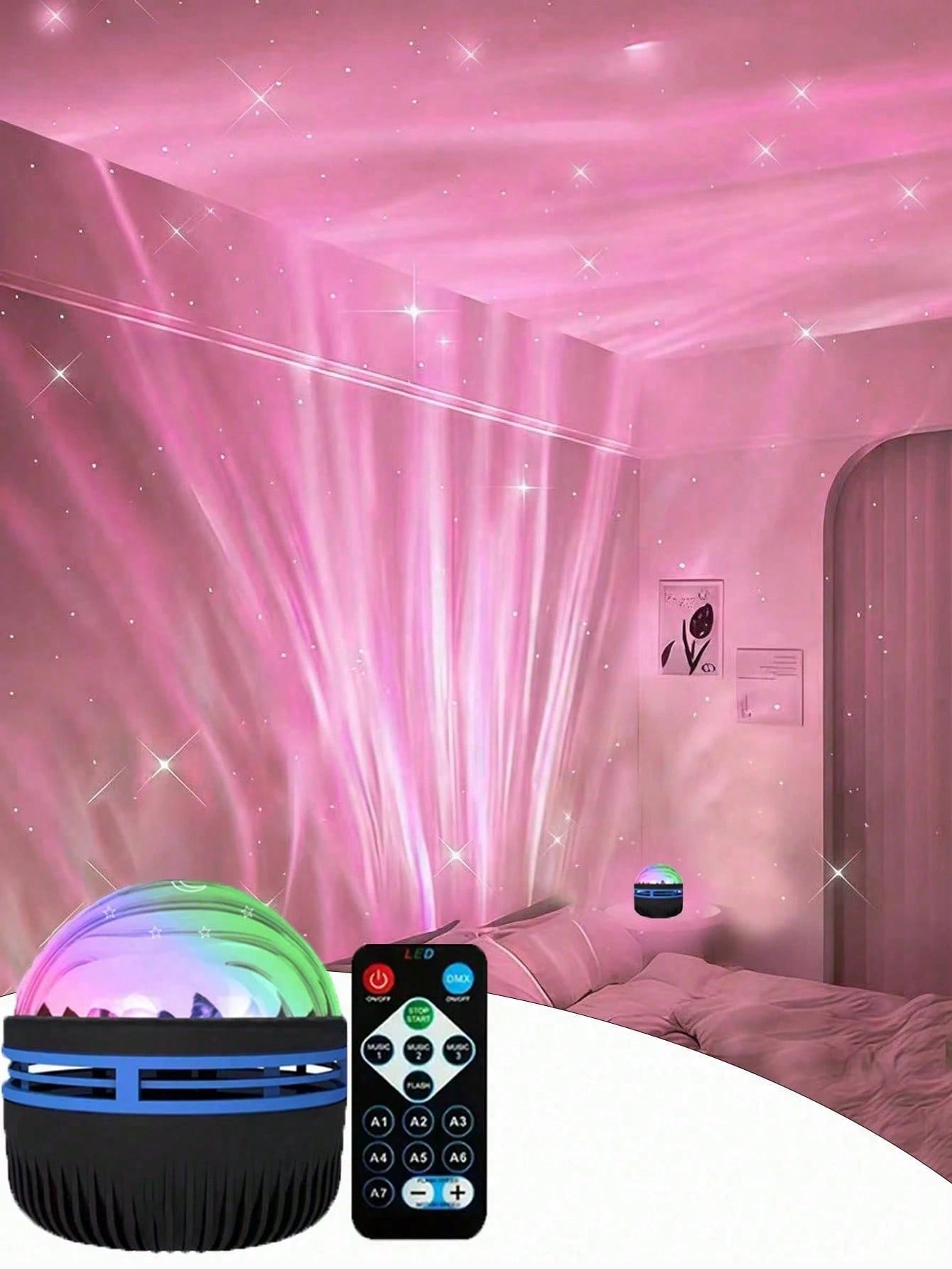 1pc LED Northern Lights Aurora - Home Cinema Galaxy ulasan dan harga