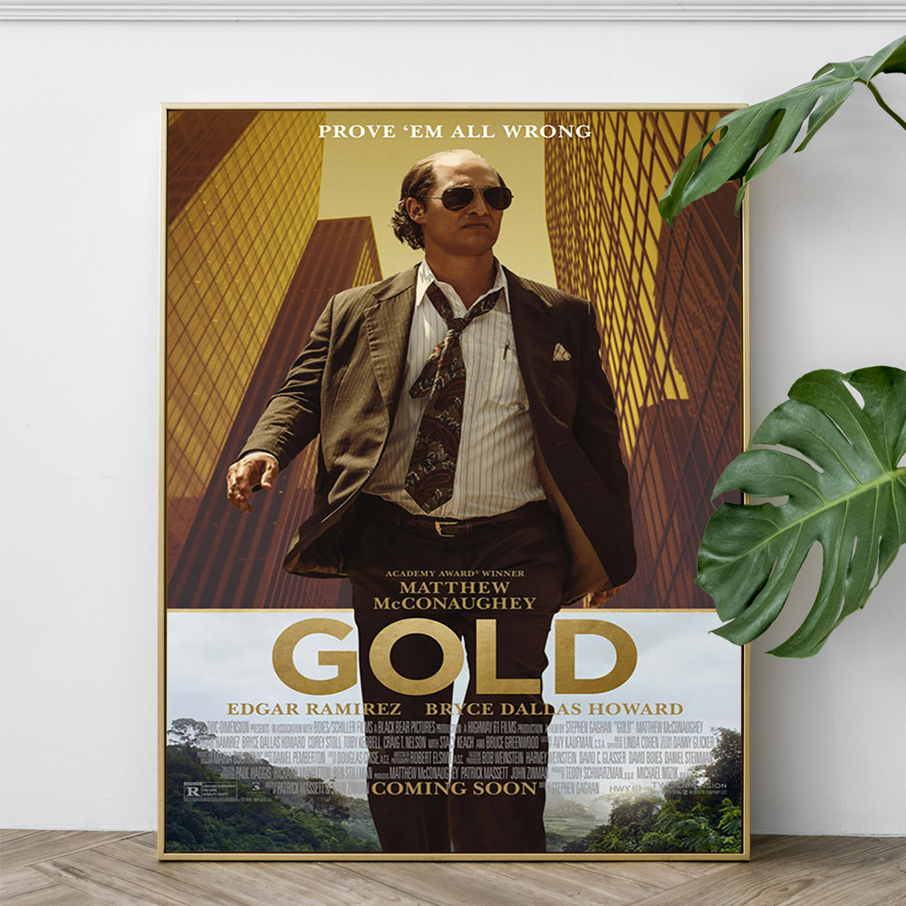 Gold Survival Thriller Film Po - Home Cinema Wall Art ulasan dan harga