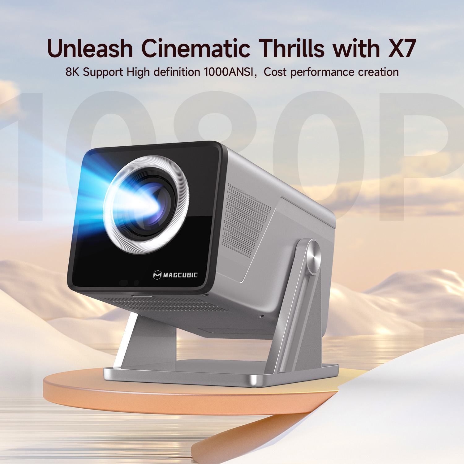 Magcubic 8K HD 1080P 1000ANSI  - Home Cinema Outdoor ulasan dan harga