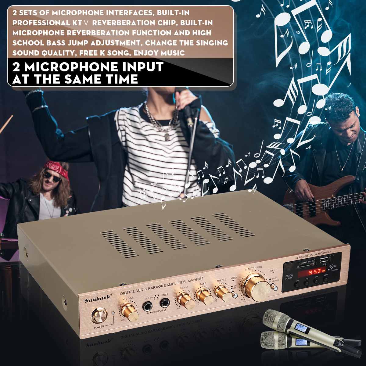 110/220V 2000W Bluetooth Power - Home Cinema Ampli ulasan dan harga