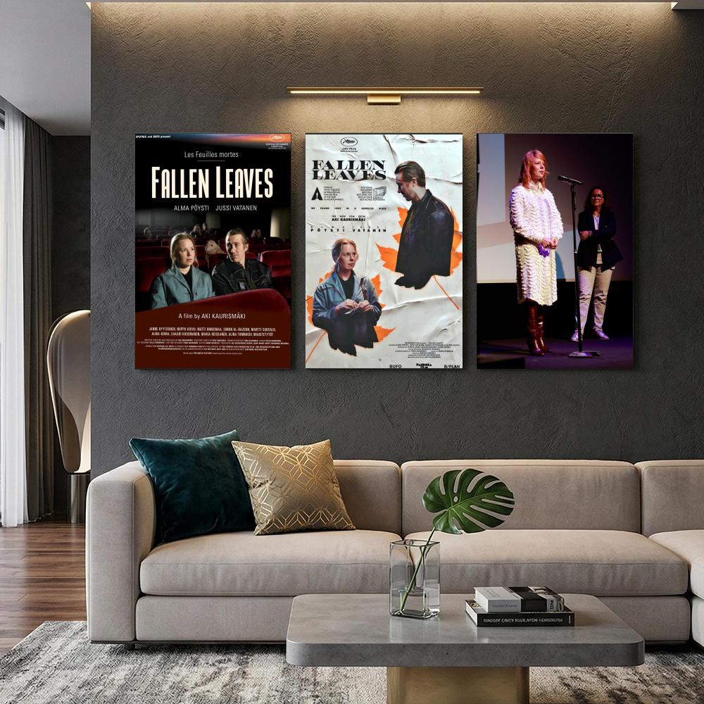 F-Fallen Leaves nordic cinema  - Home Cinema Wall Art ulasan dan harga