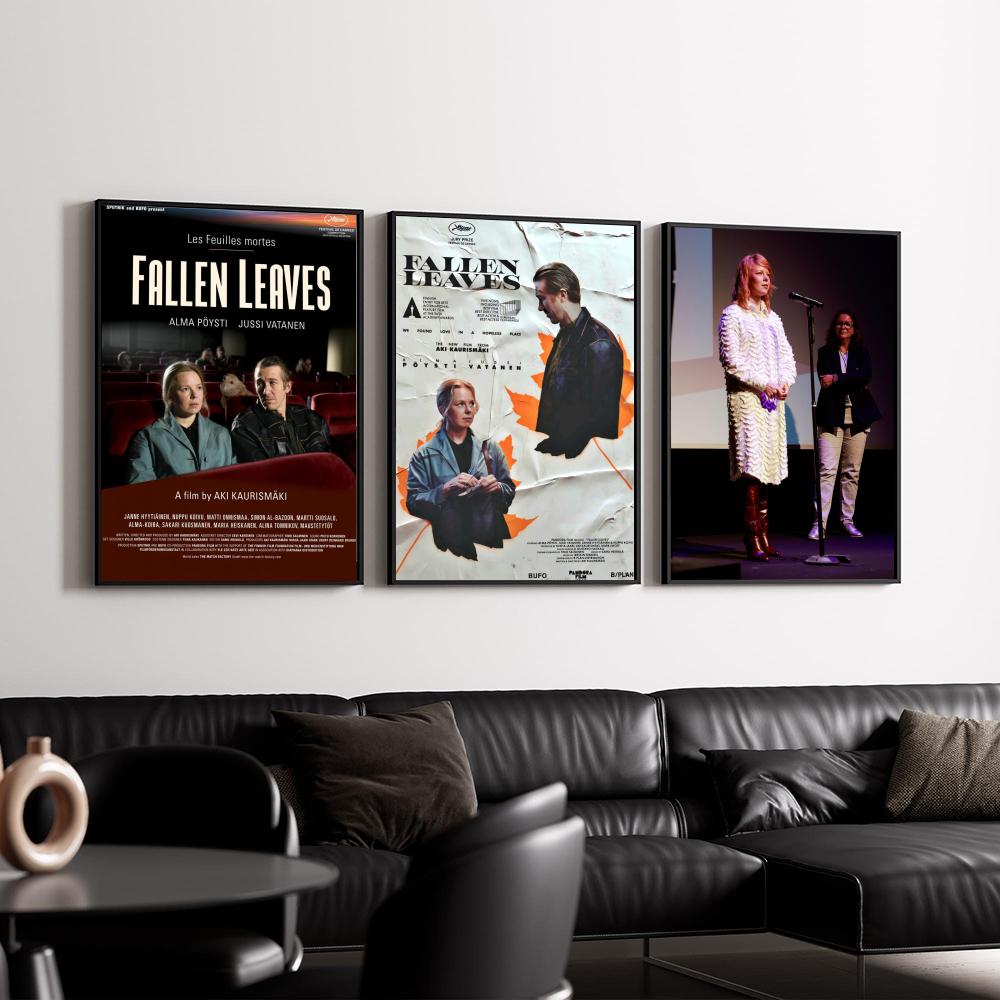 F-Fallen Leaves nordic cinema  - Home Cinema Wall Art ulasan dan harga