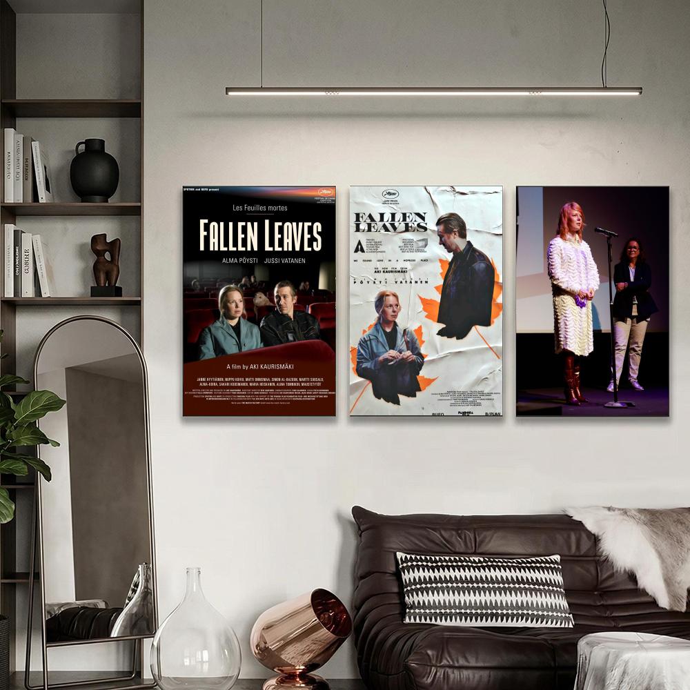F-Fallen Leaves nordic cinema  - Home Cinema Wall Art ulasan dan harga