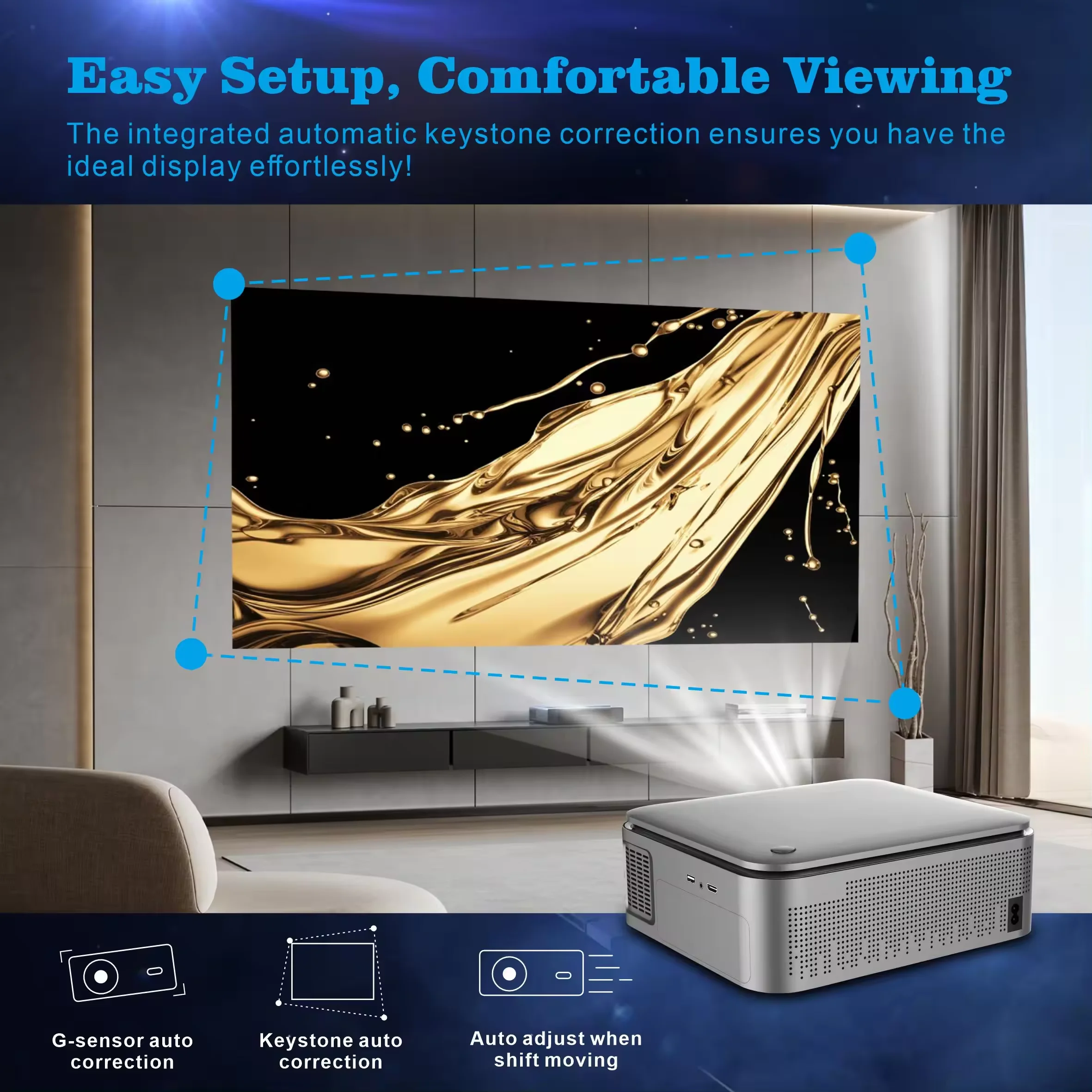New HD 1080P Projector HY450 f - Home Cinema Outdoor ulasan dan harga