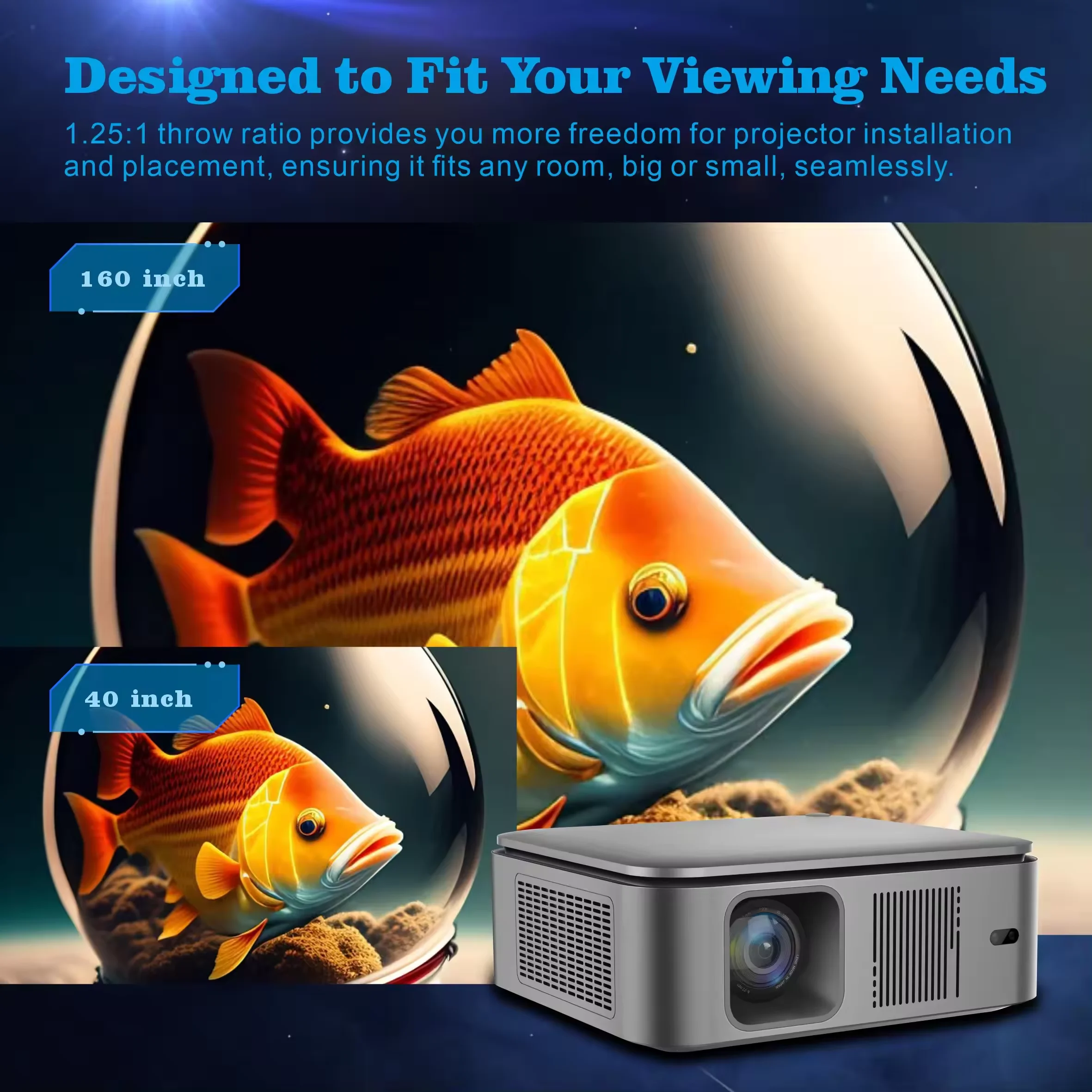 New HD 1080P Projector HY450 f - Home Cinema Outdoor ulasan dan harga