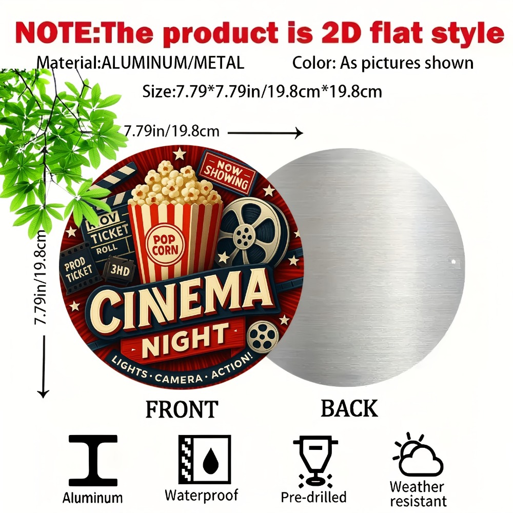 2D Retro Movie Metal Wall Art  - Home Cinema Wall Art ulasan dan harga