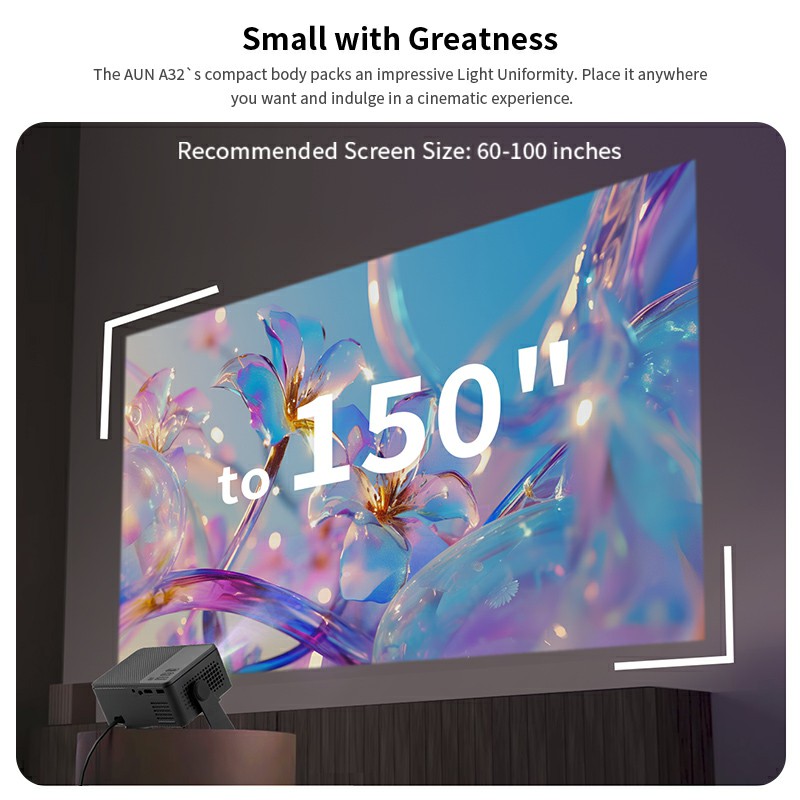 AUN A32 Pro Android 13 Project - Home Cinema Kids ulasan dan harga