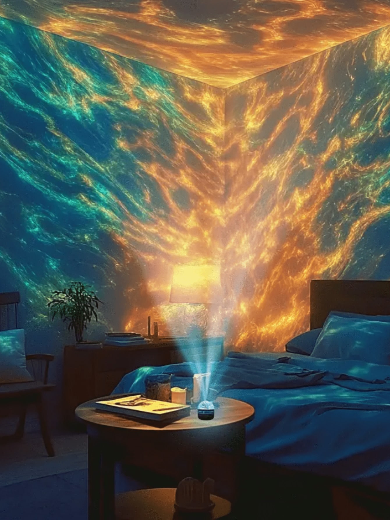1pc LED Northern Lights Aurora - Home Cinema Galaxy ulasan dan harga