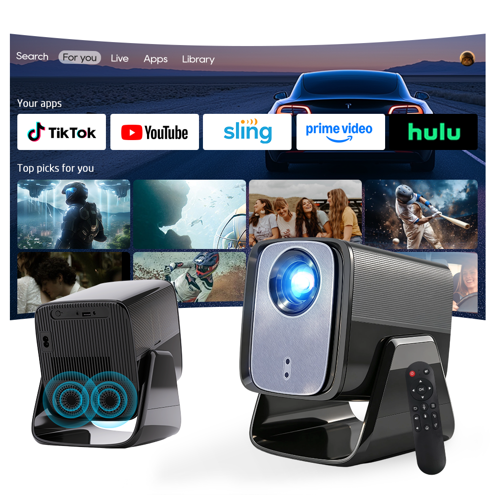 LYNCast Smart Projector with W - Home Cinema Sound System ulasan dan harga