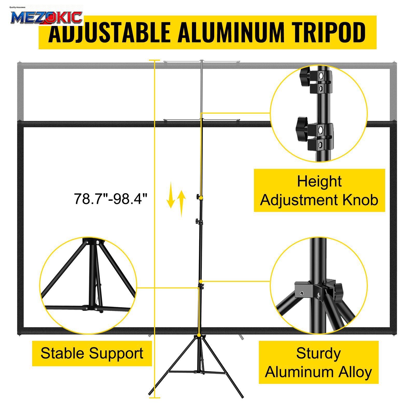 Tripod Projector Screen with S - Home Cinema Outdoor ulasan dan harga