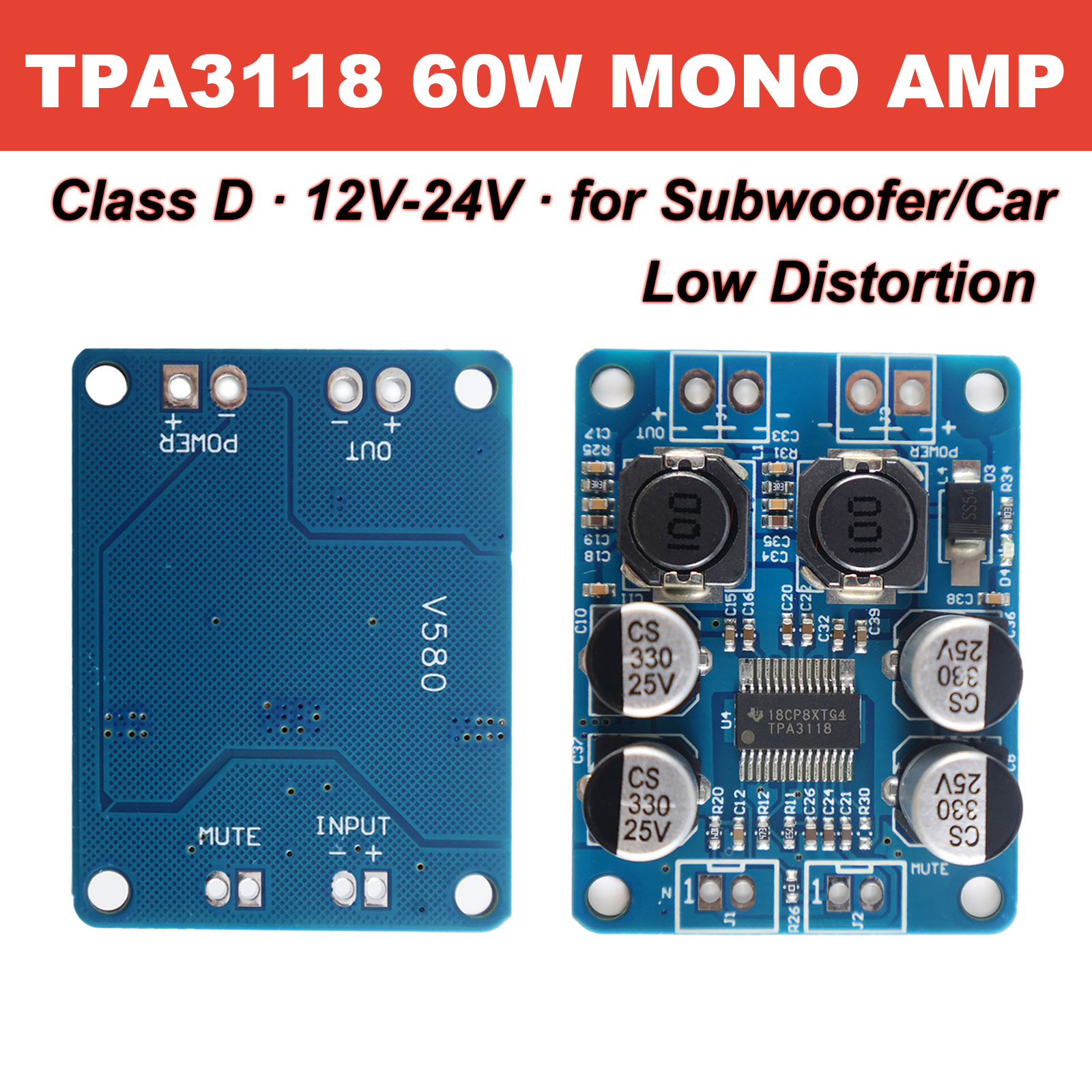 TPA3118 60W Mono Class D Digit - Home Cinema Ampli ulasan dan harga