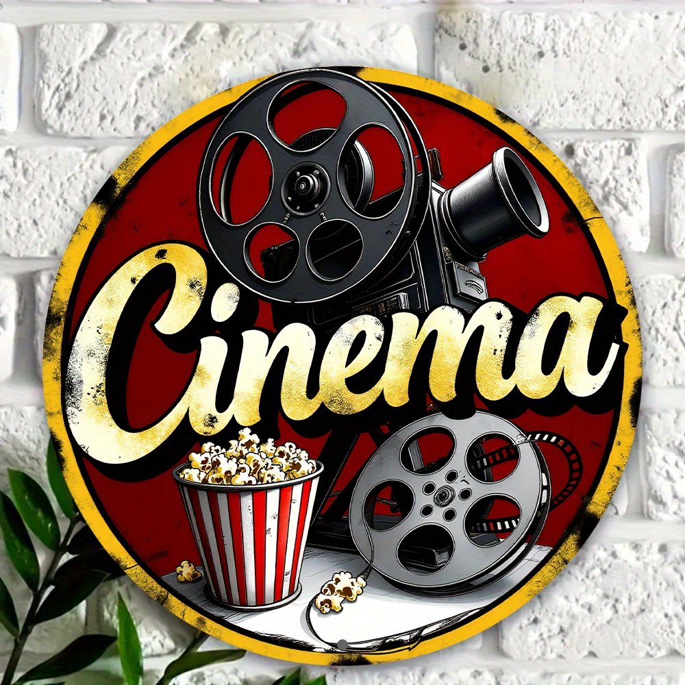 2D Flat Metal Wall Art, 8-Inch - Home Cinema Wall Art ulasan dan harga