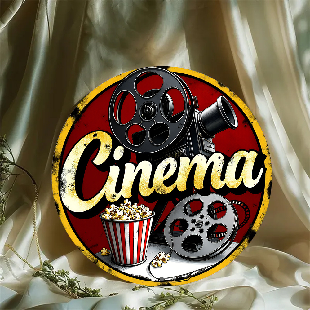 2D Flat Metal Wall Art, 8-Inch - Home Cinema Wall Art ulasan dan harga