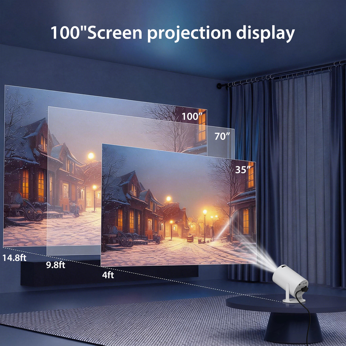 M300 Mini Projector 4K HD Nati - Home Cinema Movies ulasan dan harga