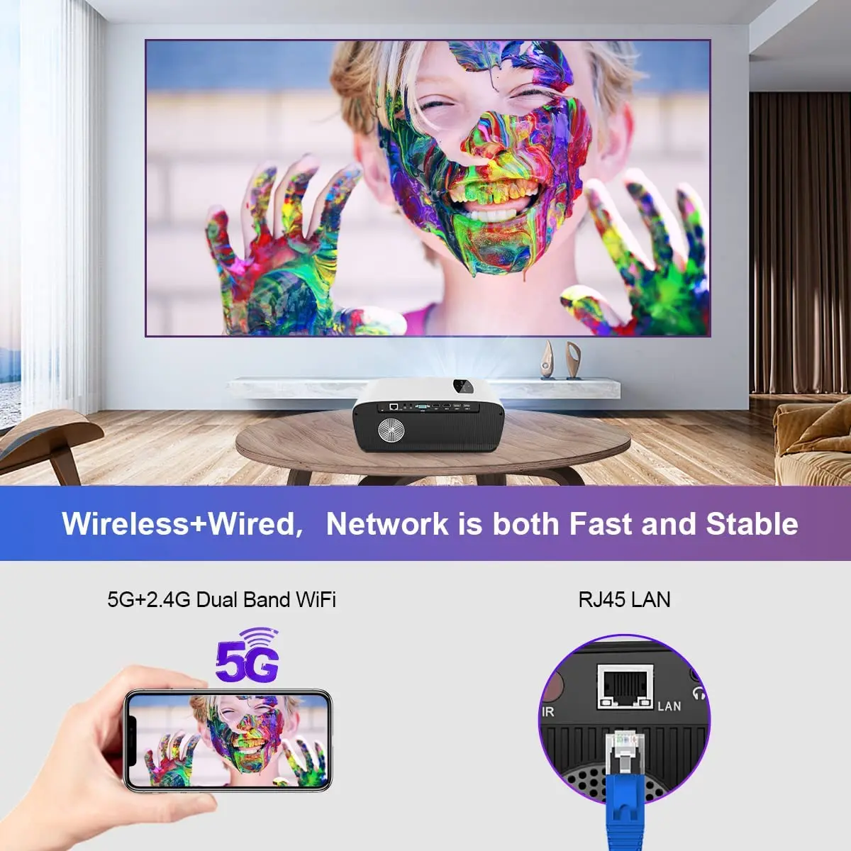CAIWEI Upgraded Mobile Video P - Home Cinema Kids ulasan dan harga