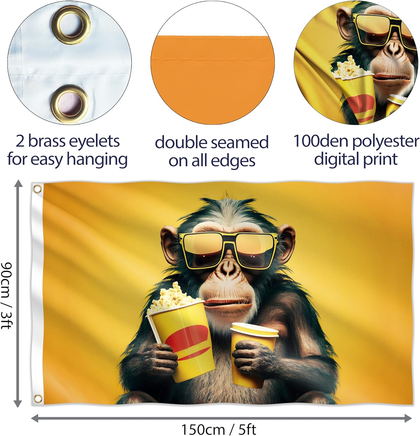 Popcorn Monkey Movie Night Tap - Home Cinema Wall Art ulasan dan harga