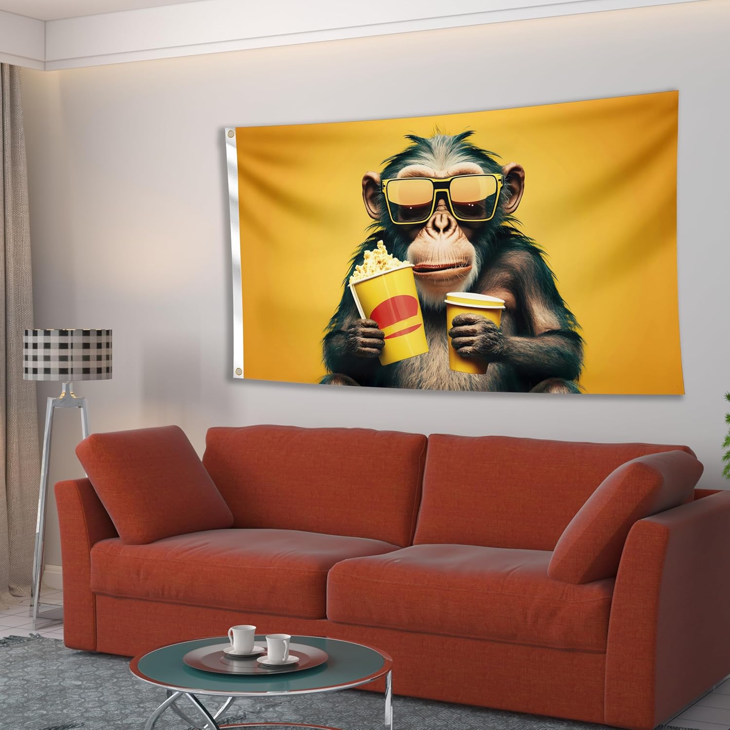 Popcorn Monkey Movie Night Tap - Home Cinema Wall Art ulasan dan harga