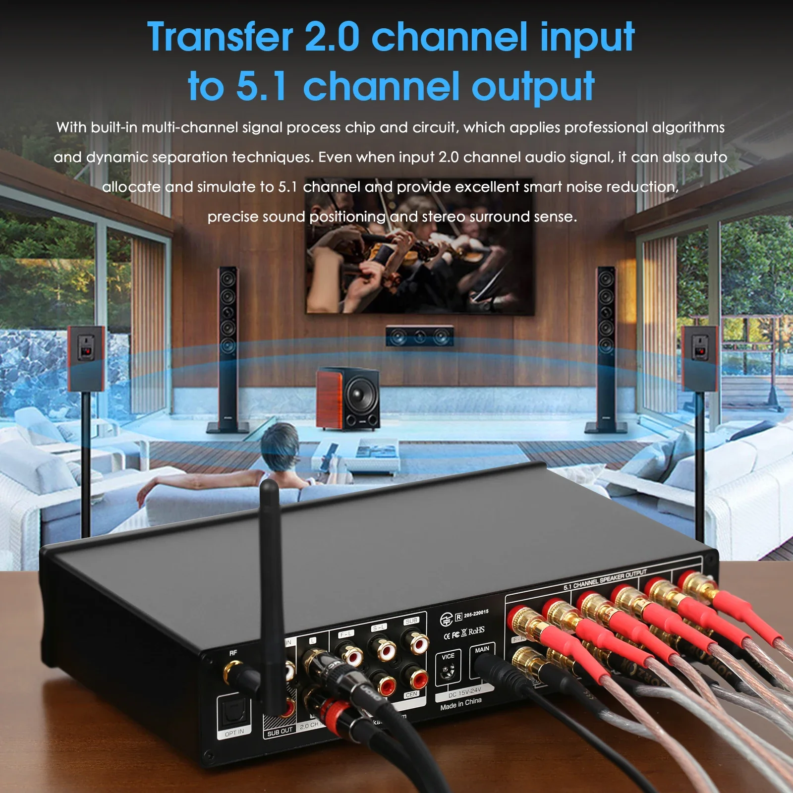 Douk Audio 5.1 Channel Digital - Home Cinema Ampli ulasan dan harga