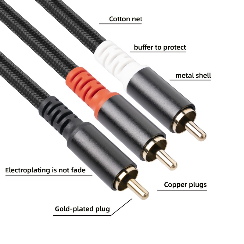 1/2/3M 1 RCA Male To 2 RCA Mal - Home Cinema Ampli ulasan dan harga