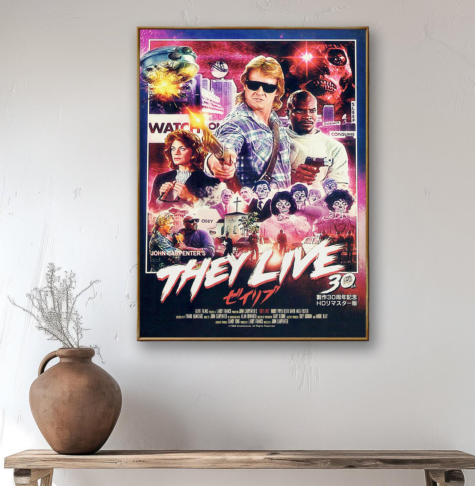 Vintage Art Horror Movie THEY  - Home Cinema Wall Art ulasan dan harga