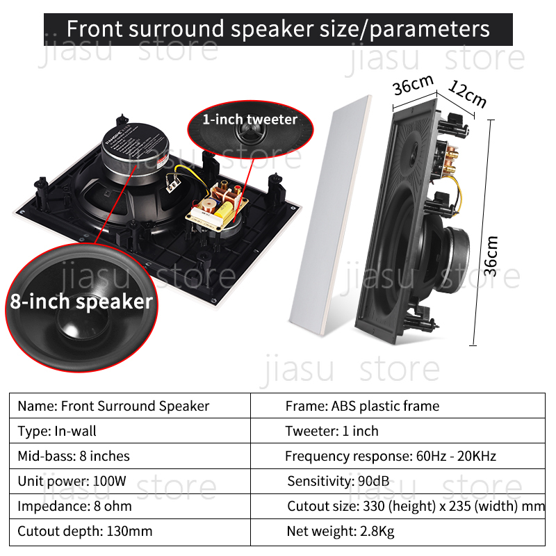 7.1 DTS In-Wall Home Theater S - Home Cinema Sound System ulasan dan harga